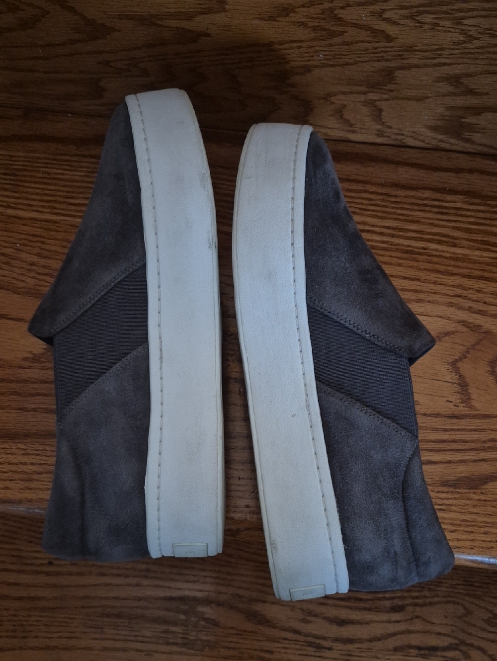 VINCE REAL SUEDE GRAY PLATFORM SKIPPER SNEAKERS EUC SIZE 8 - Picture 7 of 9